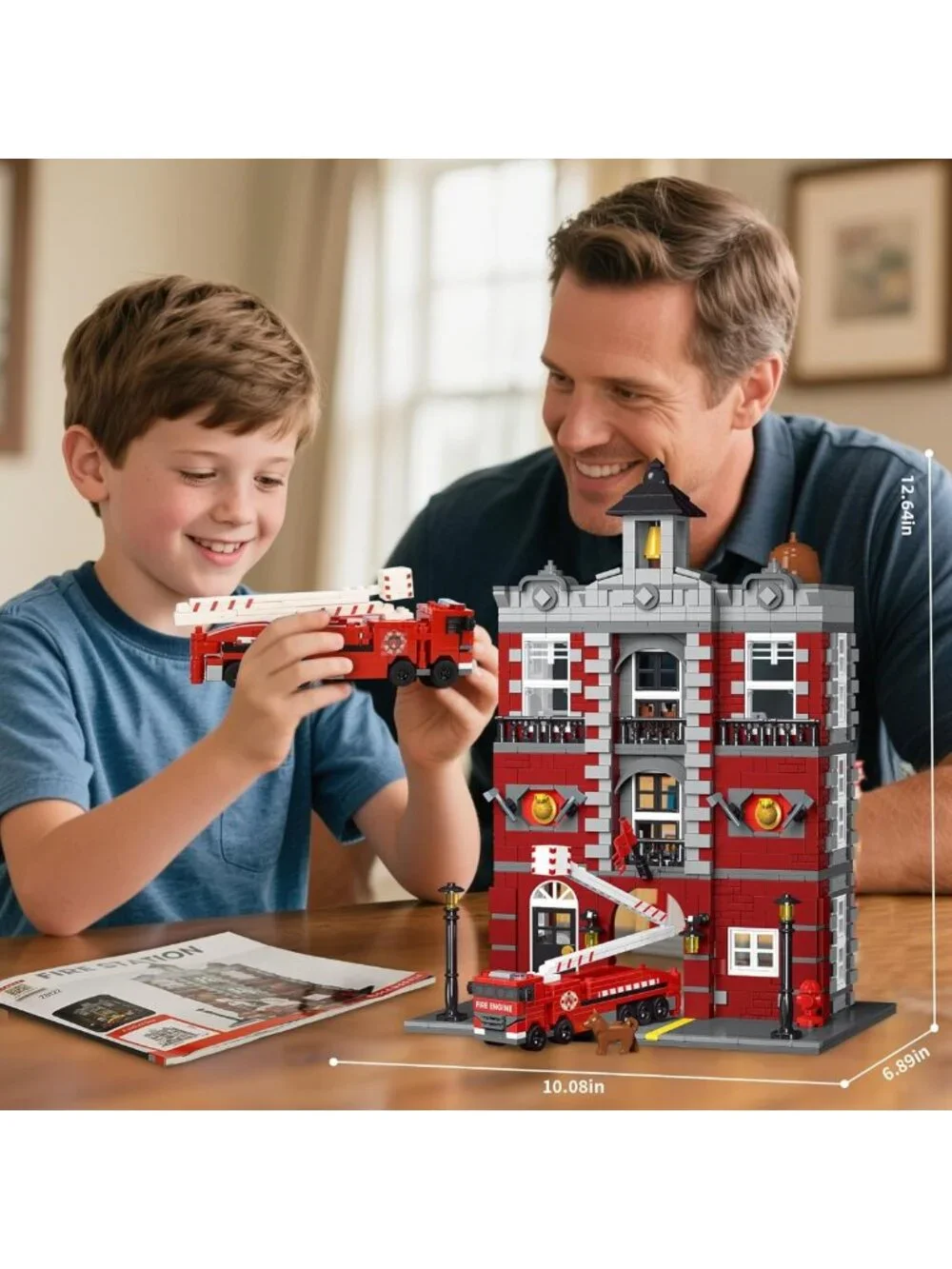 Fire Rescue Building Set - 1823 PCS Compatible with Lego, Perfect Gift for Kids